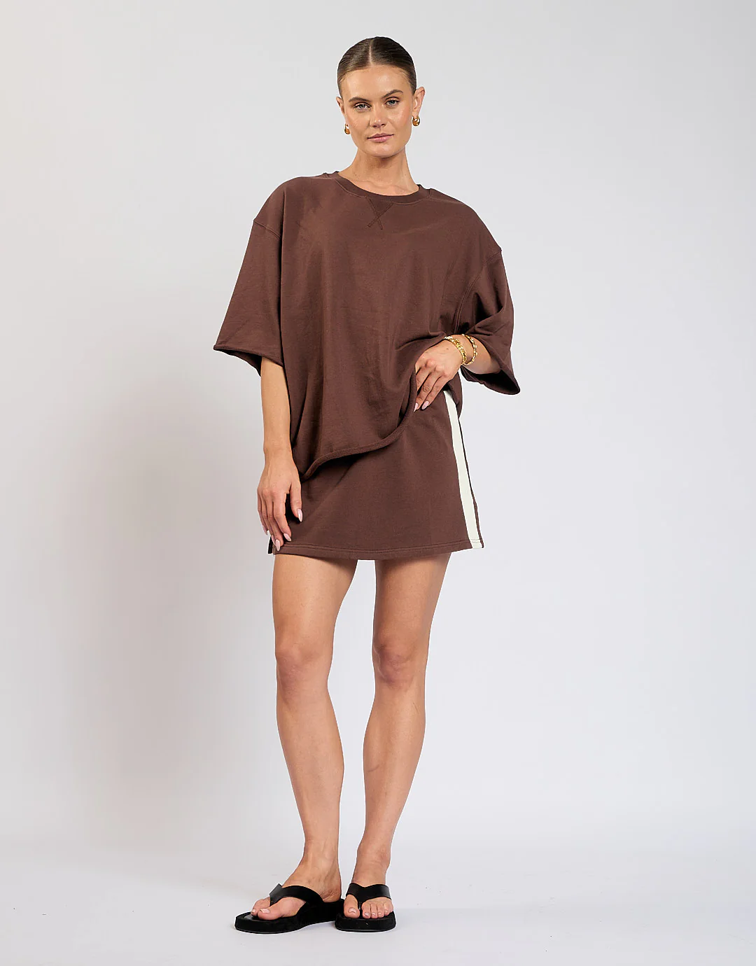 The Maya Mini Skirt / Chocolate - Image 3