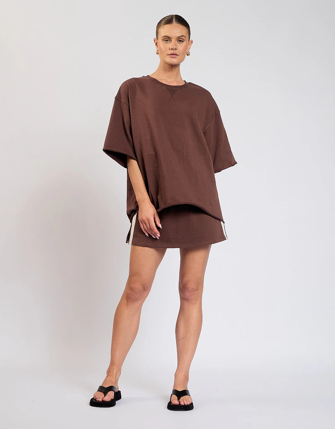 The Maya Mini Skirt / Chocolate - Image 4