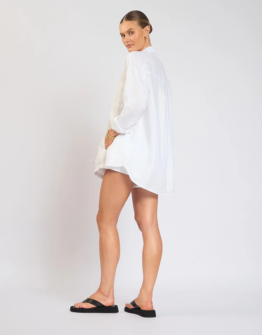 The Flo Shirt / Vanilla (100% Linen) - Image 4